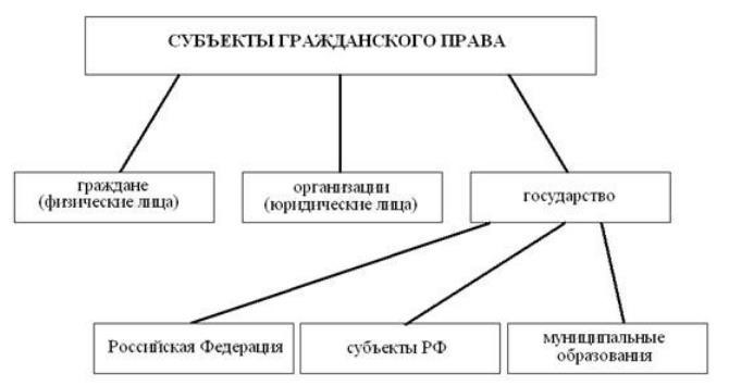 Виды субъектов гражданского права