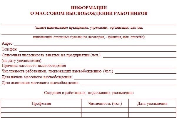 Оформление документов по сотрудникам, уволенным в связи с ликвидацией организации