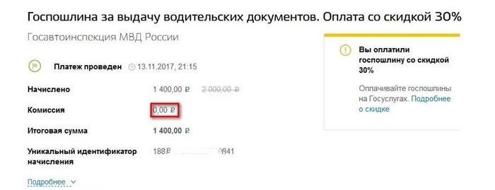 Размер пошлины за получение водительского удостоверения