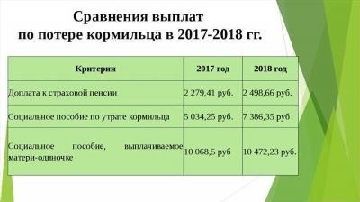 Размер и последние изменения выплат по потере кормильца в Москве