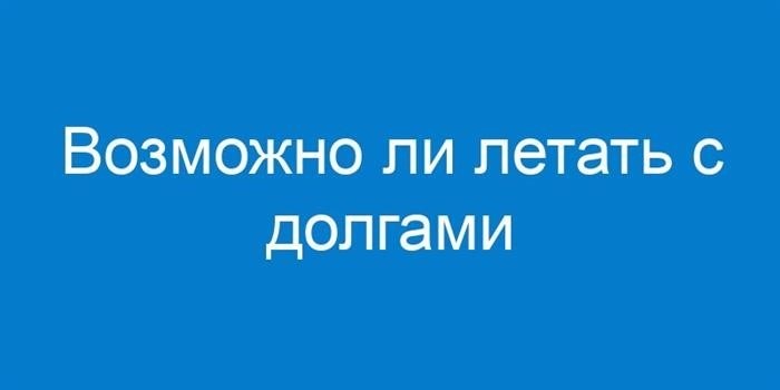 Узнать размер долга перед полетом